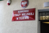 Uczniowie  z Zespou Szkl Budowlanych i Odzieowych z wizyt  w tczewskiej Stray  Miejskiej